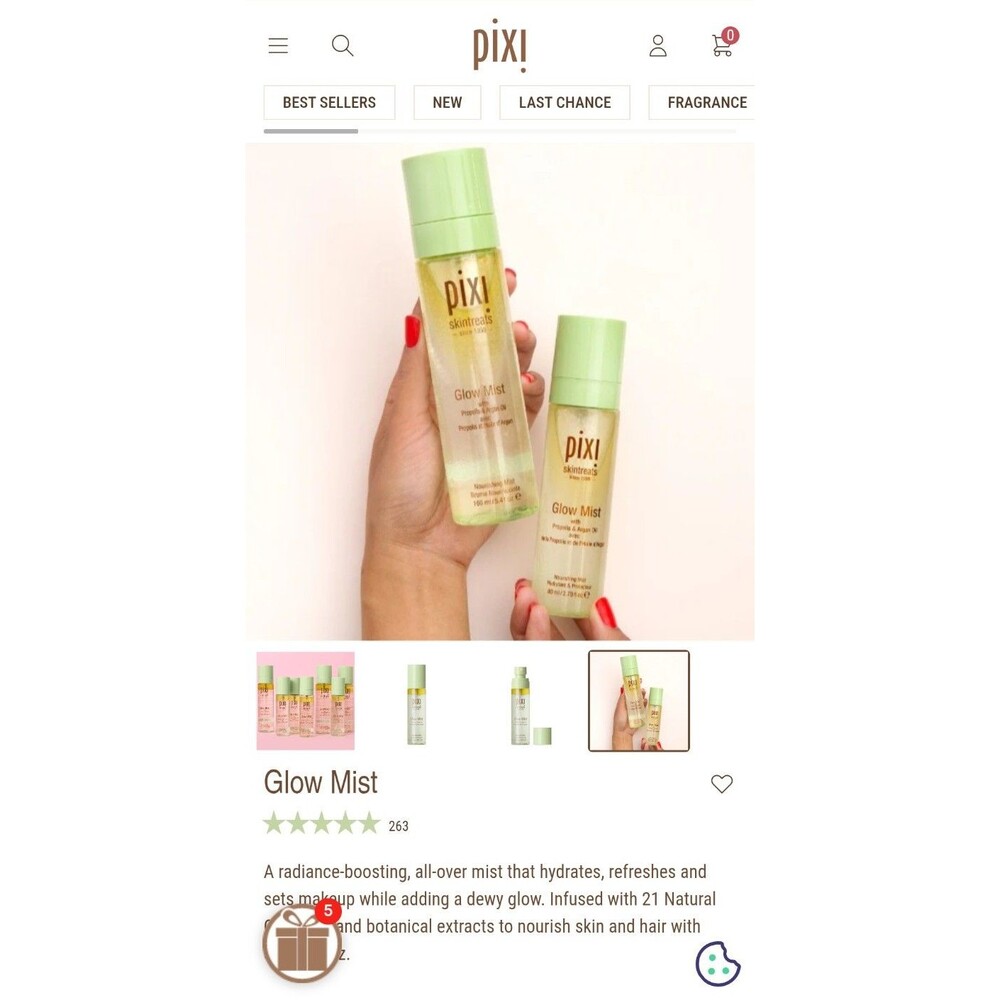 Pixi Skintreats - Glow Mist with Propolis + Argan Oil - 2.70 oz - NEW + SEALED